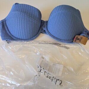 Victoria's Secret Bikini Top with Straps in Ocean Blue size L (New, in bag)